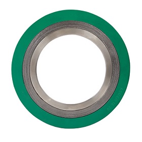 Spiral Wound D'Dichtung mat banneschten an äusseren Ring