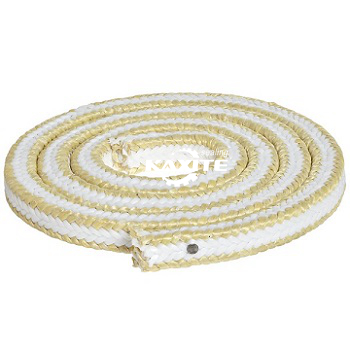 Wäiss PTFE Verpackung mat Aramid Corner