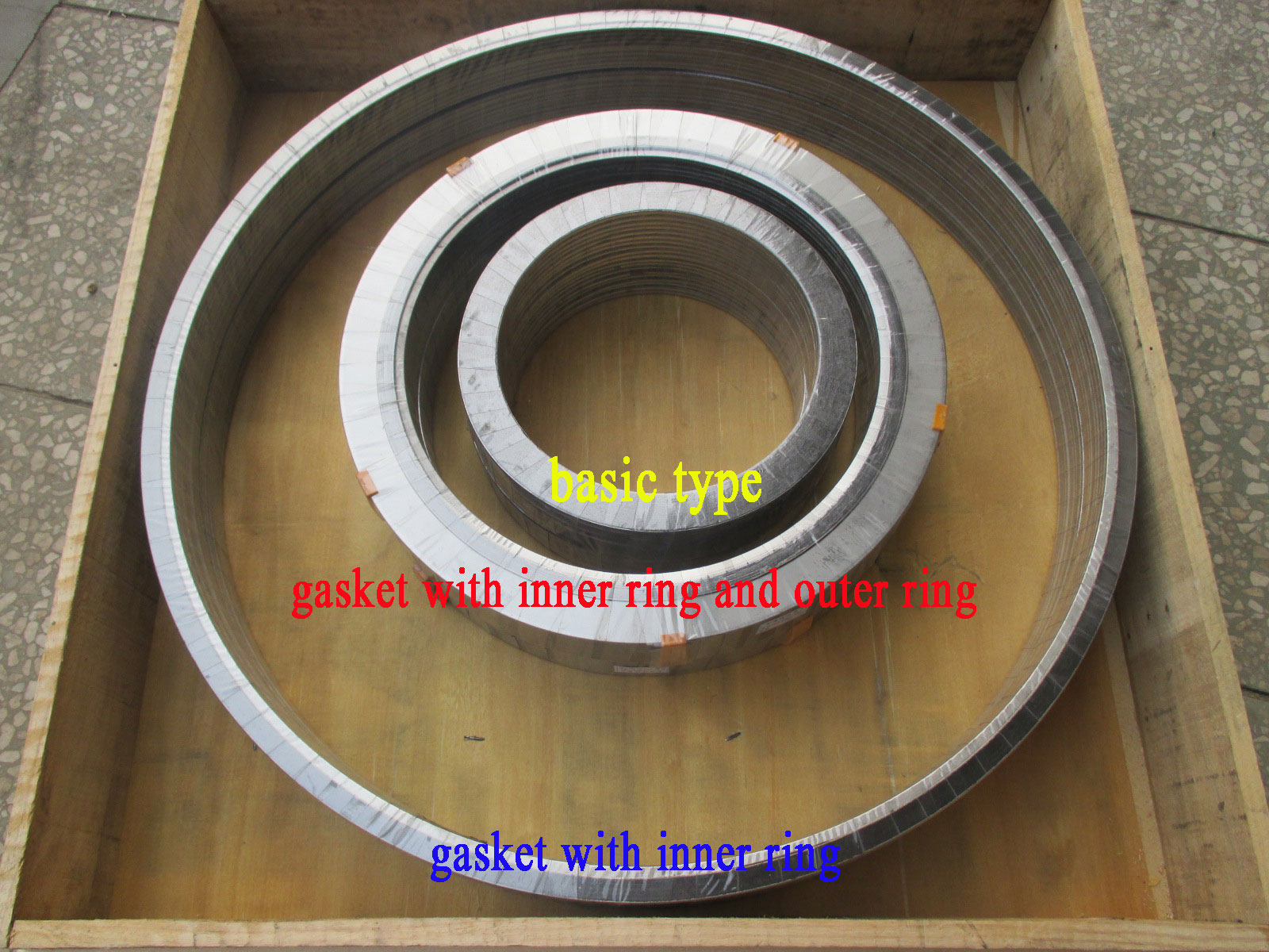 Metal Spiral Wound Dichtungsarten: A, B, C, D, E, F